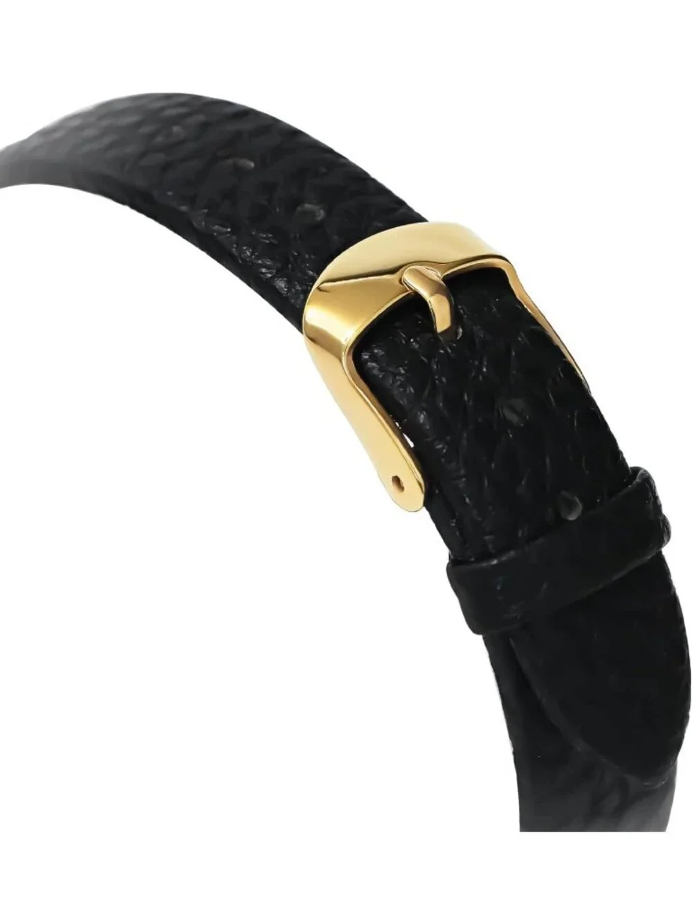 Women's Gold Leather Strap Classic Casual Fashion Square Dial Cute Wrist Watch